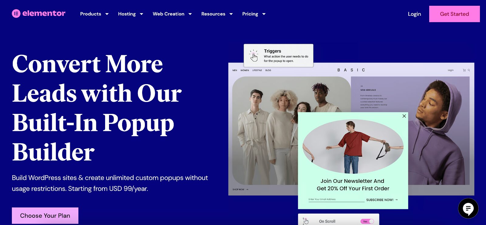 Elementor is one the best wordpress popup plugin, and also a well known site builder.