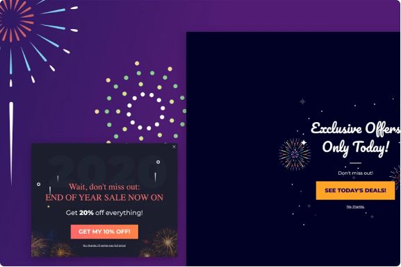 new year pop-up campaign ideas