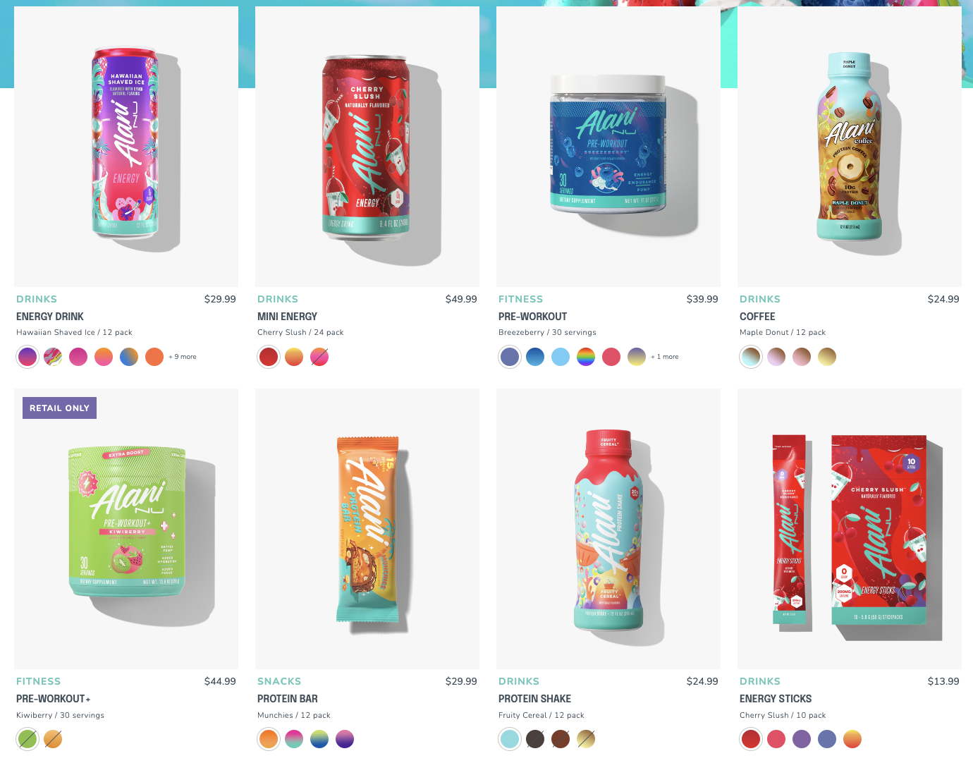 Alani Nu products