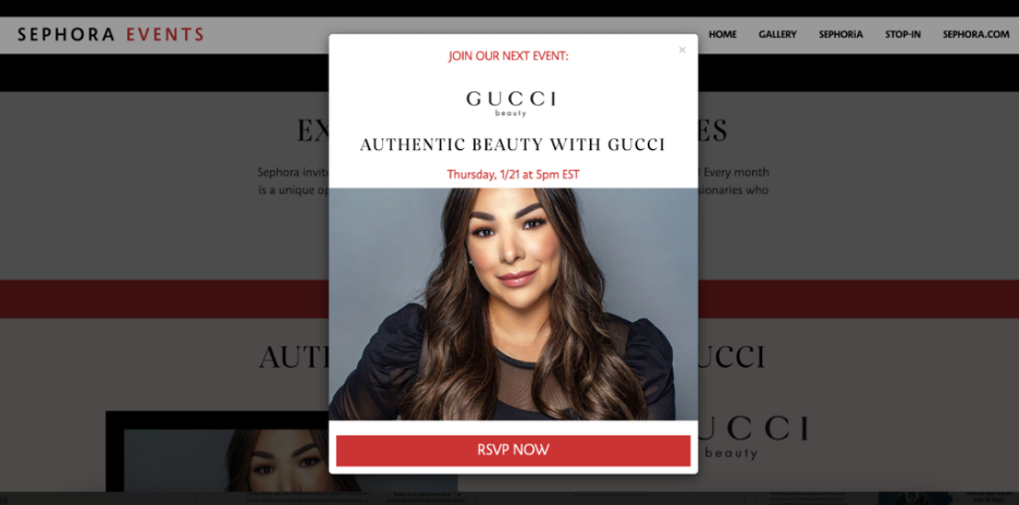 Sephora popup design example