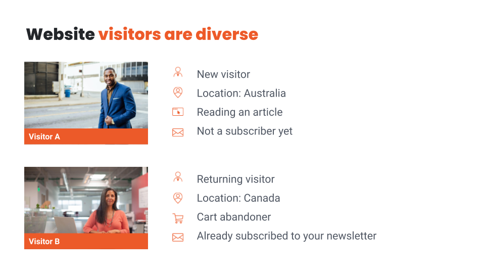Website visitors are diverse